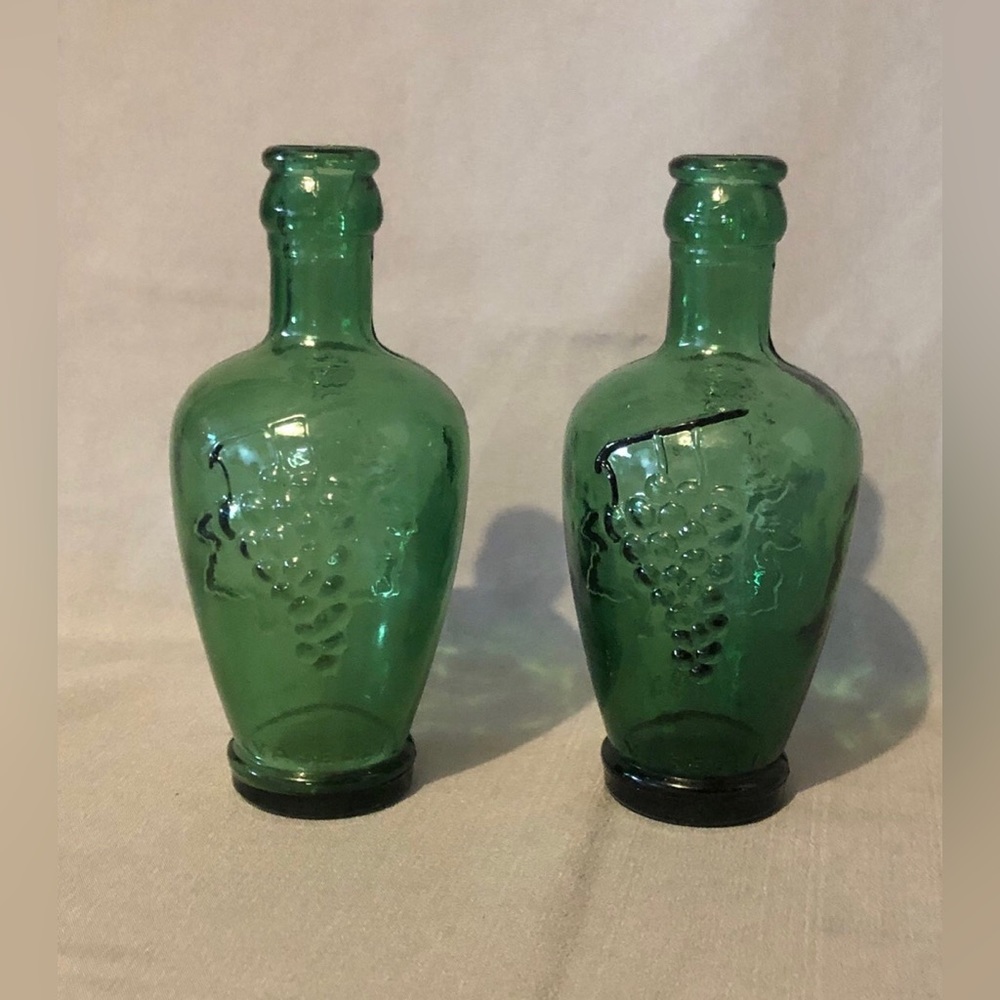 Set of vintage cantine wine bottles